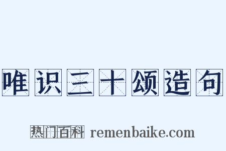 唯识三十颂造句是什么意思的图片